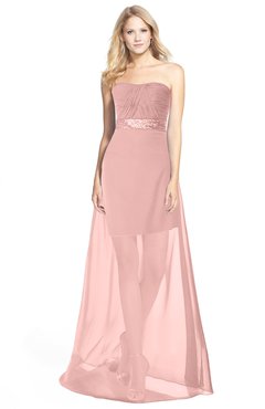 ColsBM Daleyza Silver Pink Classic A-line Sweetheart Zip up Chiffon30 Floor Length Bridesmaid Dresses