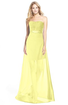 ColsBM Daleyza Wax Yellow Classic A-line Sweetheart Zip up Chiffon30 Floor Length Bridesmaid Dresses