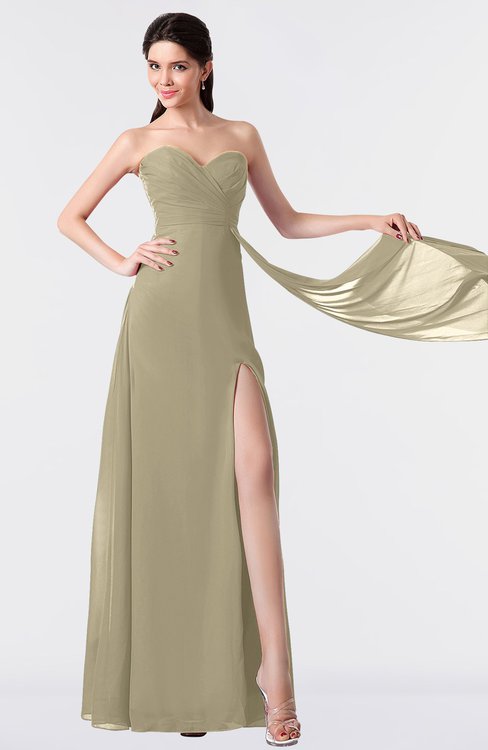 ColsBM Vivian Candied Ginger Modern A-line Sleeveless Backless Split-Front Bridesmaid Dresses