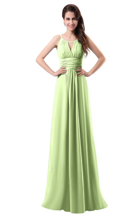 ColsBM Daisy Butterfly Simple Column Scoop Chiffon Ruching Bridesmaid Dresses