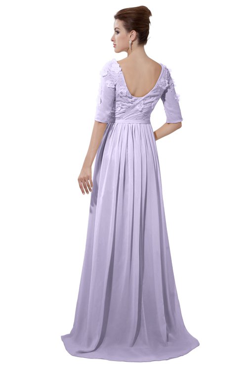 ColsBM Emily Pastel Lilac Casual A-line Sabrina Elbow Length Sleeve Backless Beaded Bridesmaid Dresses