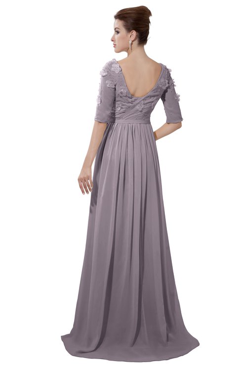 ColsBM Emily Sea Fog Casual A-line Sabrina Elbow Length Sleeve Backless Beaded Bridesmaid Dresses