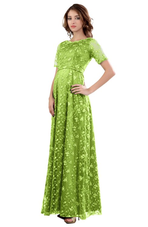 neon green bridesmaid dresses