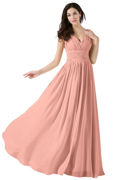 2 Tone Peach Color Gown - Gowns - Womens Wear