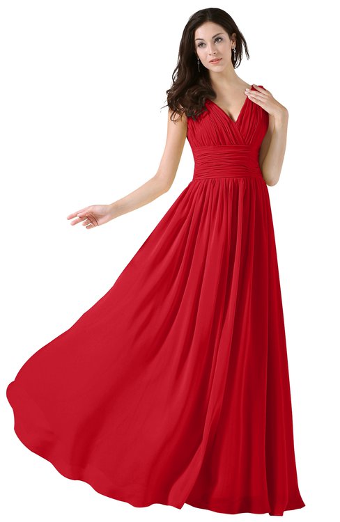 girls red bridesmaid dresses