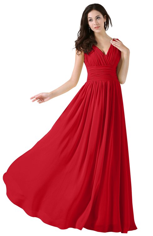 red summer bridesmaid dresses