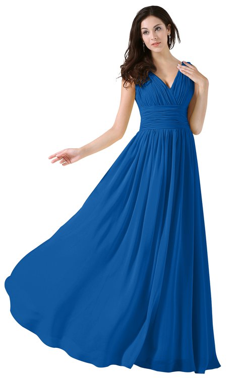 Wedding Wear Floral Patch Work Rama Blue Gown