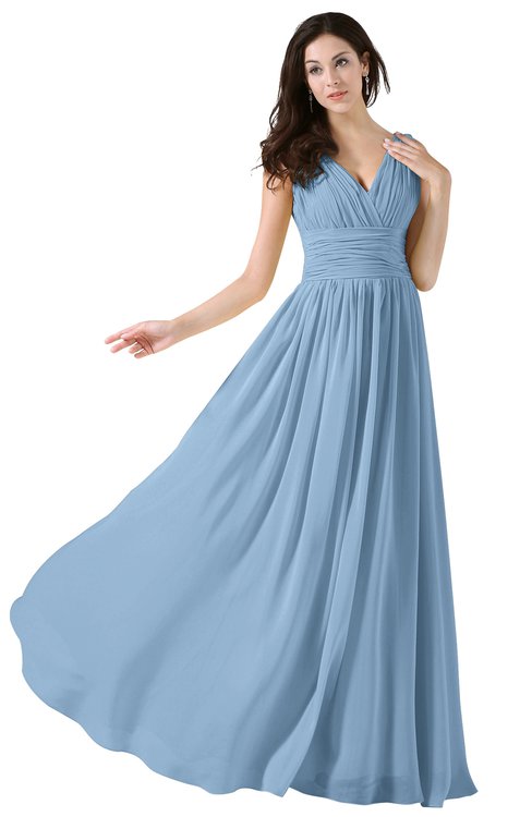 Blue Bridesmaid Dresses Sky Blue color ...