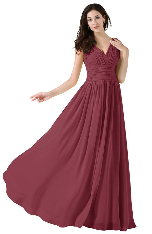 burgundy wine colored bridesmaid dresses