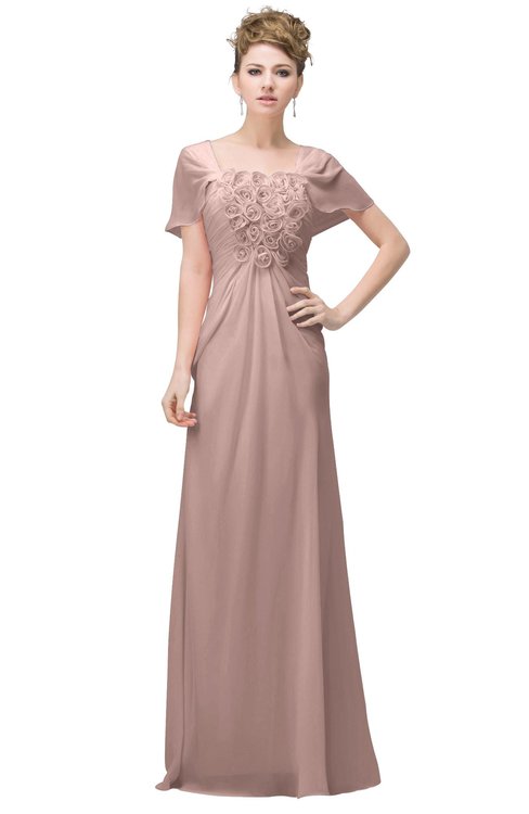 V-neck Lace Capped Sleeves Chiffon Long Dresses for Bridesmaid –  loveangeldress