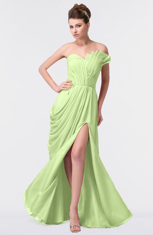 ColsBM Gwen Butterfly Elegant A-line Strapless Sleeveless Backless Floor Length Plus Size Bridesmaid Dresses