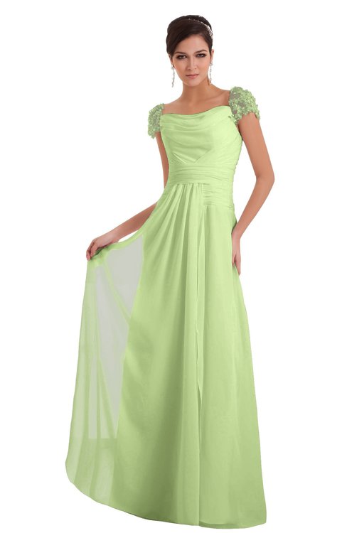 ColsBM Carlee Butterfly Elegant A-line Wide Square Short Sleeve Appliques Bridesmaid Dresses