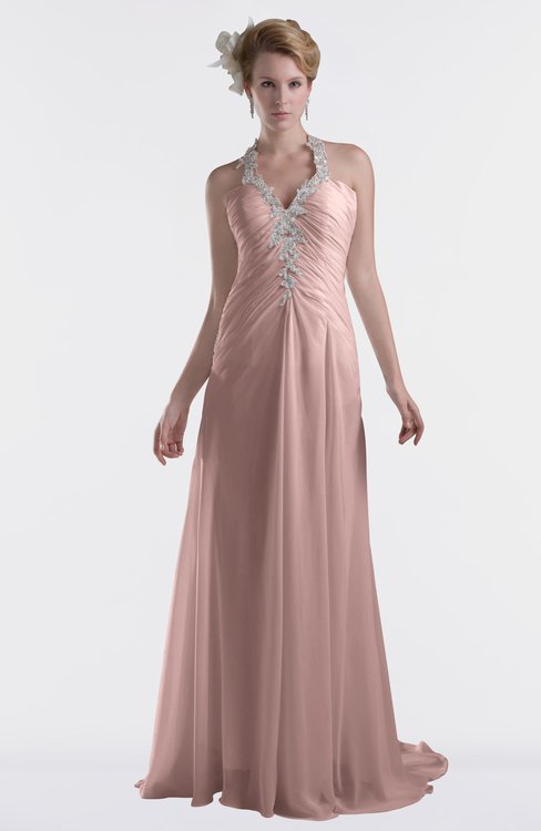 ColsBM Eden Nectar Pink Cinderella A-line Sweetheart Sleeveless Criss-cross Straps Brush Train Plus Size Bridesmaid Dresses