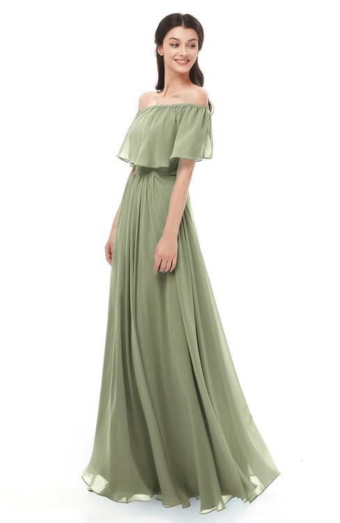 moss green gown