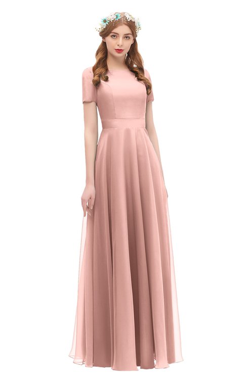 almond bridesmaid dresses Square Neck Crepe Bridesmaid Dress main image 1