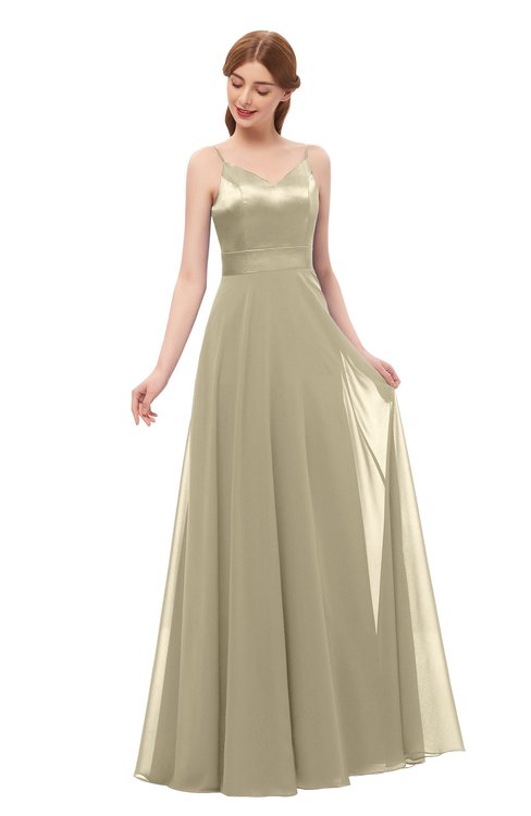 ColsBM Ocean Candied Ginger Bridesmaid Dresses Elegant A-line Backless Floor Length Sleeveless Sash