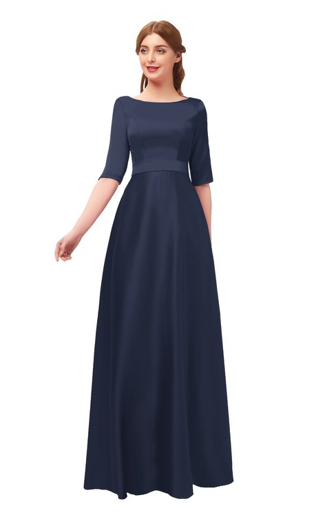 ColsBM Silver Navy Blue Bridesmaid Dresses - ColorsBridesmaid