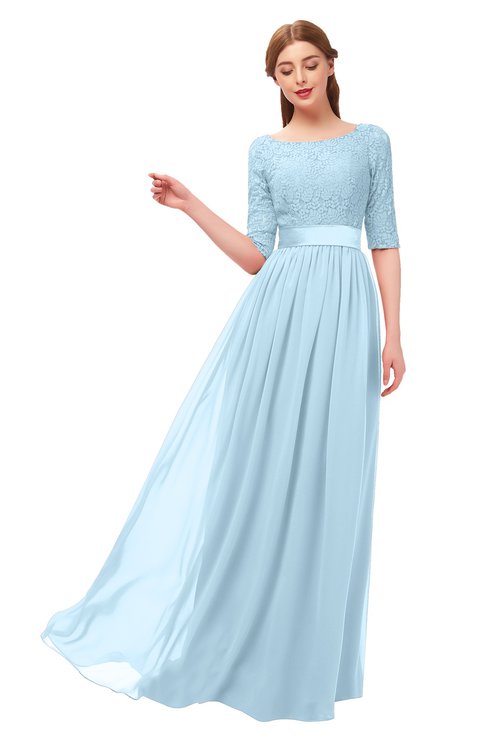 Blue Bridesmaid Dresses Ice Blue color ...
