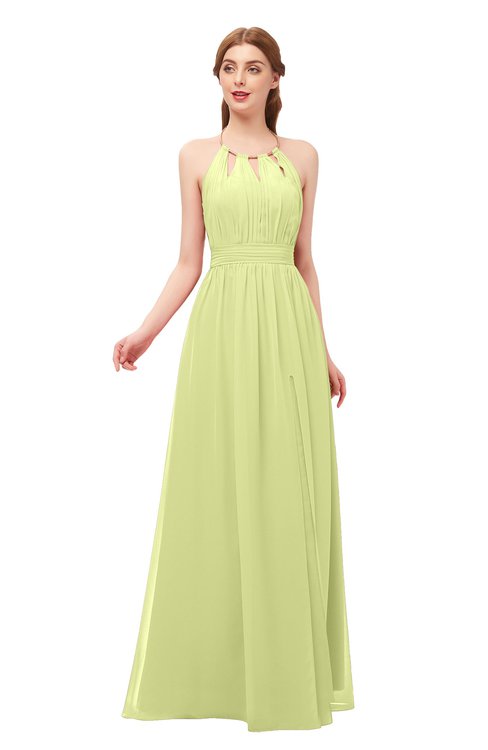 Affordable Bridesmaid Dresses Lime Green color Split-Front Plus Size online  - ColorsBridesmaid