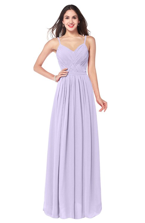 lilac floor length dress