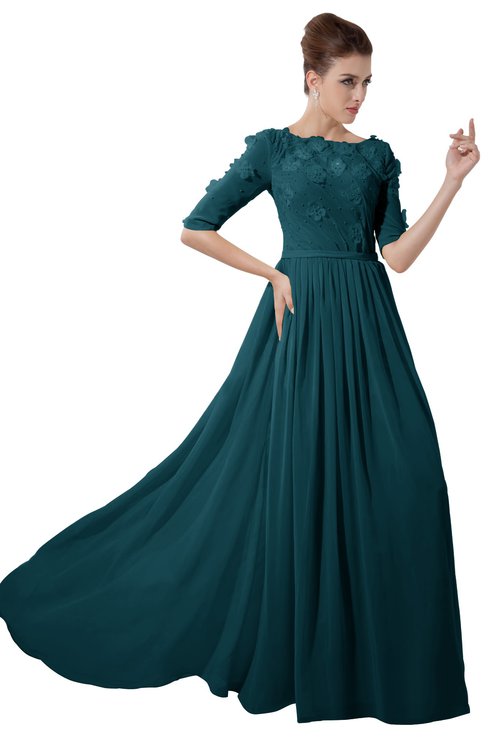 Bridesmaid Dresses Blue Green color ...