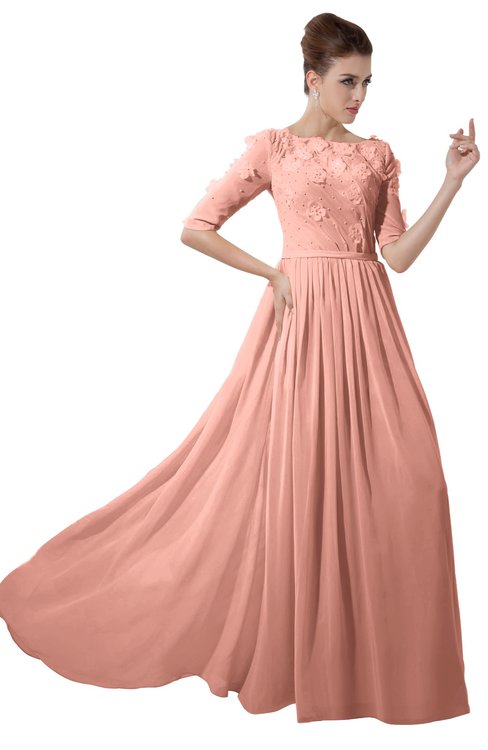 Pink Bridesmaid Dresses Peach color ...