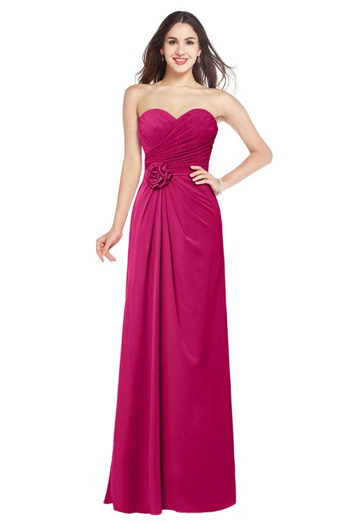 ColsBM Josie Beetroot Purple Glamorous Sweetheart Sleeveless Zip up Flower Plus Size Bridesmaid Dresses