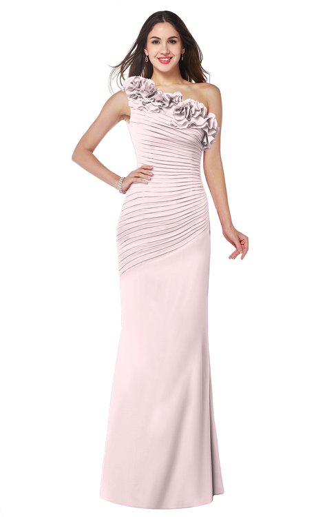 ColsBM Lisa Petal Pink Sexy Fit-n-Flare Sleeveless Half Backless Chiffon Flower Plus Size Bridesmaid Dresses