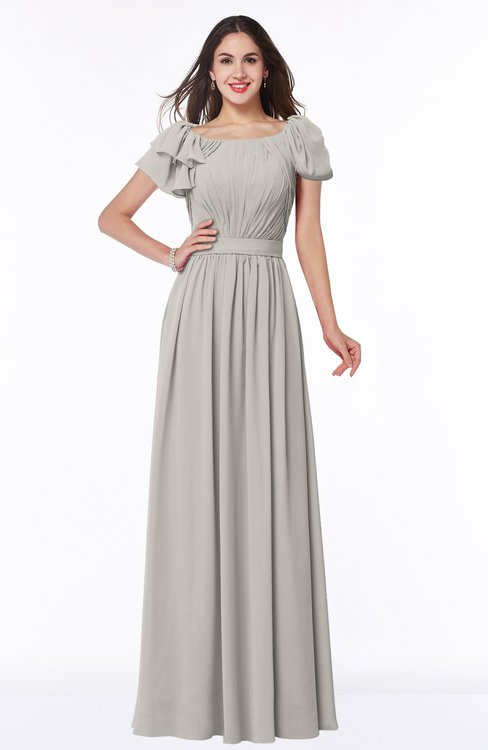 ColsBM Thalia Ashes Of Roses Mature A-line Zipper Chiffon Floor Length Plus Size Bridesmaid Dresses