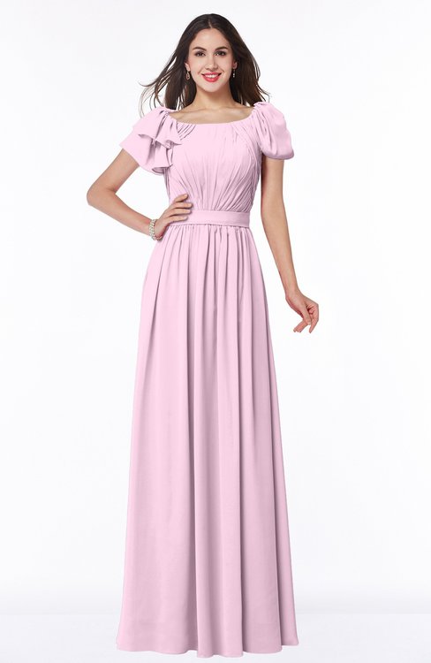 ColsBM Thalia Fairy Tale Mature A-line Zipper Chiffon Floor Length Plus Size Bridesmaid Dresses