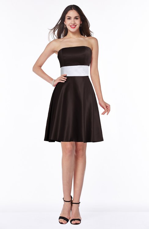 ColsBM Karter Java Classic A-line Half Backless Satin Knee Length 