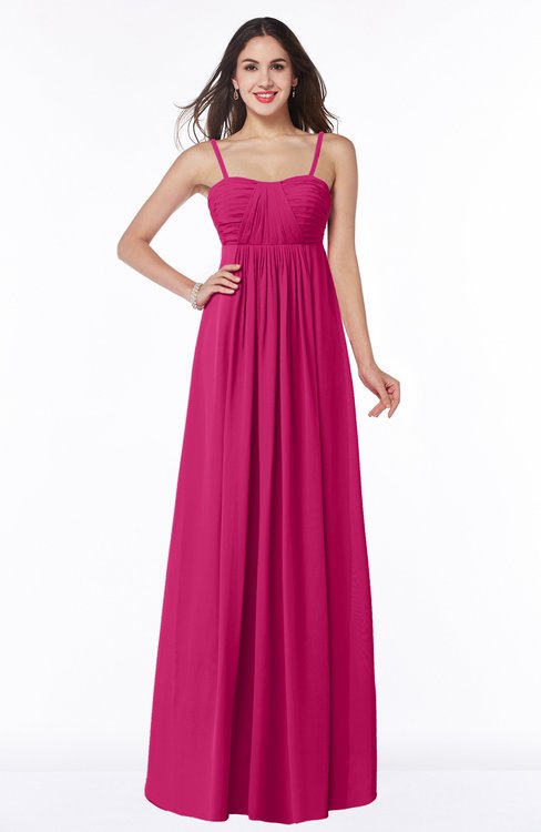 ColsBM Natalie Beetroot Purple Glamorous A-line Sleeveless Floor Length Ruching Plus Size Bridesmaid Dresses