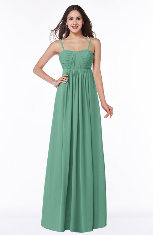 ColsBM Natalie Bristol Blue Glamorous A-line Sleeveless Floor Length Ruching Plus Size Bridesmaid Dresses