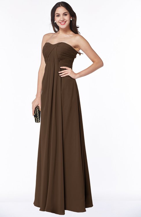 plus size chocolate brown bridesmaid dresses Duntery Plus Size Bridesmaid Dress One Shoulder Pleated Simple Chiffon Maxi Plus Size Dress, Terracotta
