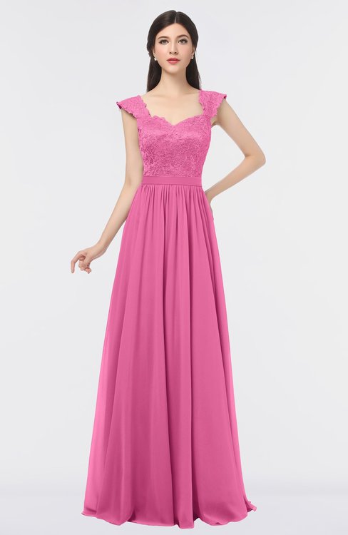 Pink Bridesmaid Dresses Carnation Pink color Full Figure Elegant Mature Simple & Pink Gowns - ColorsBridesmaid Pink Bridesmaid Dresses Carnation Pink color Full Figure Elegant Mature Simple & Pink Gowns - ColorsBridesmaid