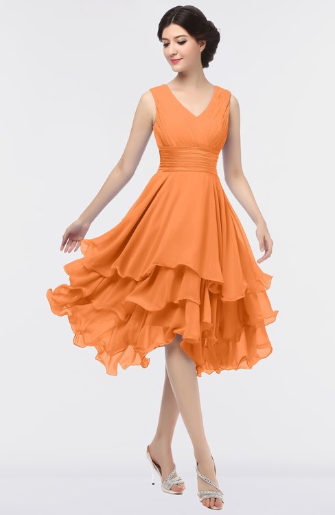 mango coloured dress