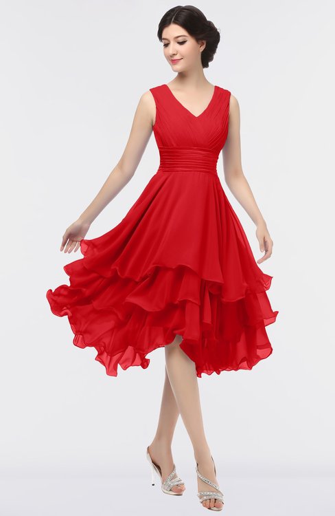 red dresses for weddings bridesmaid