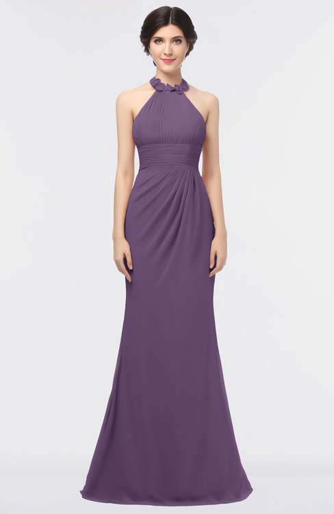 ColsBM Miranda Chinese Violet Antique Halter Sleeveless Zip up Floor Length Bridesmaid Dresses