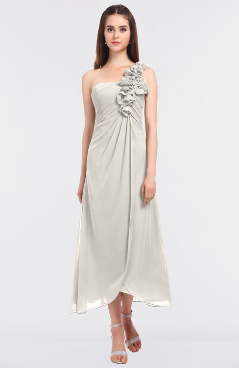 ColsBM Chelsea Off White Sexy A-line Asymmetric Neckline Half Backless Flower Bridesmaid Dresses