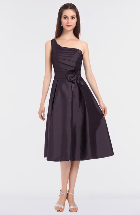 ColsBM Ellison Black Plum Mature A-line Asymmetric Neckline Sleeveless Zip up Bridesmaid Dresses