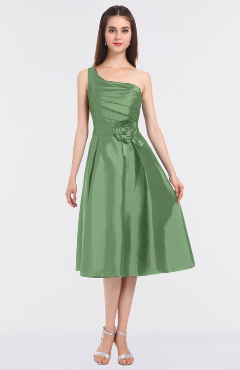ColsBM Ellison Sage Green Mature A-line Asymmetric Neckline Sleeveless Zip up Bridesmaid Dresses