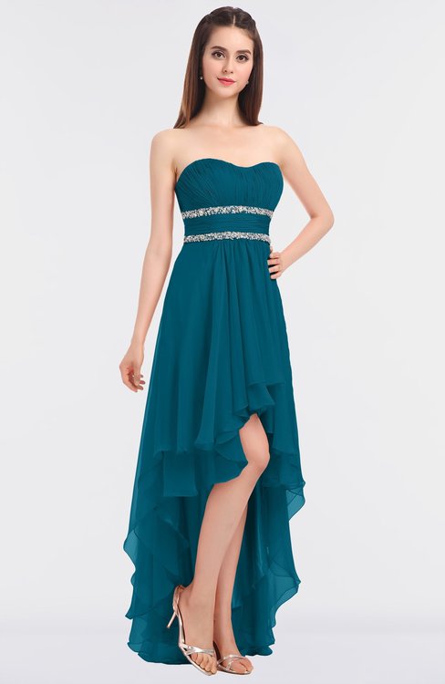 Wedding Bridesmaid Dresses and Gowns Midnight Blue color A-line Empire Zip  up Spring - ColorsBridesmaid