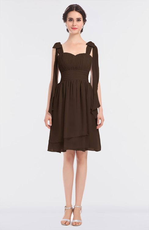 ColsBM Mariam Copper Mature Thick Straps Sleeveless Zip up Knee Length Bridesmaid Dresses