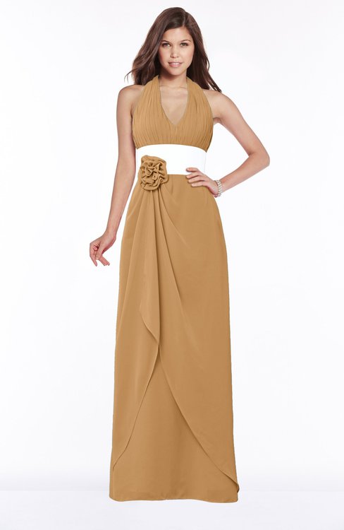 ColsBM Paulina Doe Glamorous A-line Halter Chiffon Flower Bridesmaid Dresses