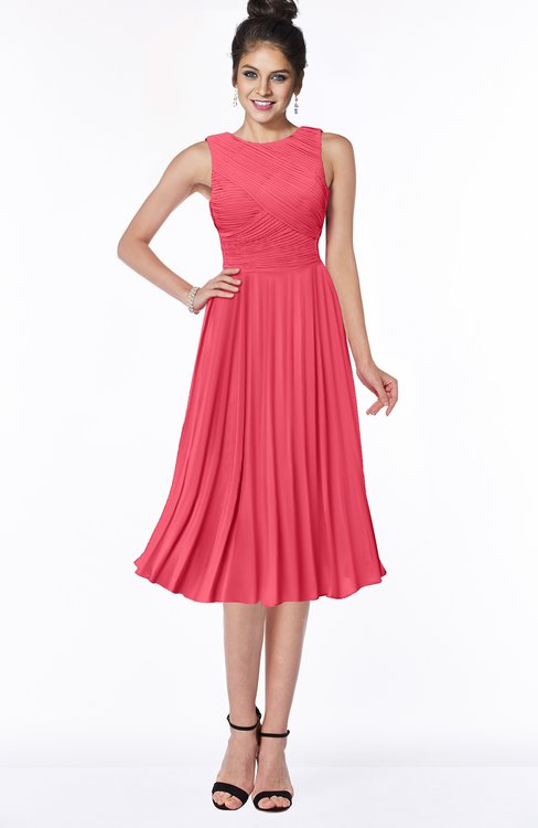 guava color bridesmaid dresses Lane And Sass Lucy Gown in Guava