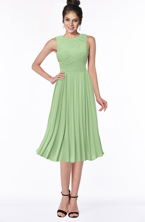 ColsBM Aileen Sage Green Gorgeous A-line Sleeveless Chiffon Pick up Bridesmaid Dresses
