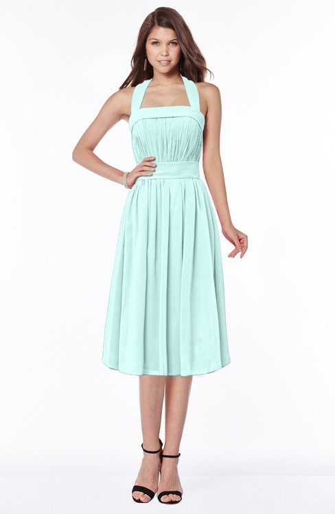 ColsBM Montana Blue Glass Luxury A-line Sleeveless Chiffon Pleated Bridesmaid Dresses