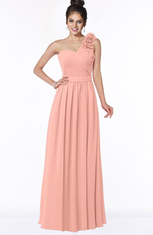 Pink Bridesmaid Dresses Peach color ...