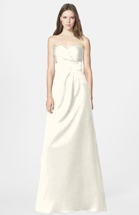 ColsBM Briley Whisper White Modest Fit-n-Flare Sweetheart Sleeveless Chiffon Floor Length Bridesmaid Dresses