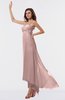 ColsBM Libby Blush Pink Romantic Empire Chiffon Tea Length Ruffles Bridesmaid Dresses
